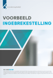 Voorbeeld ingebrekestelling